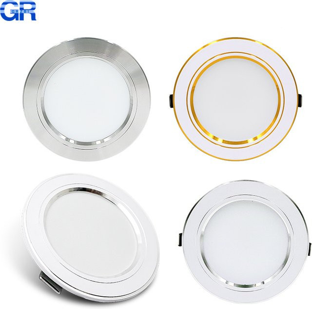 GRZBI LED Einbau-Deckenleuchte rund in Weiß für Badezimmer und Wohnzimmer - Bild 1