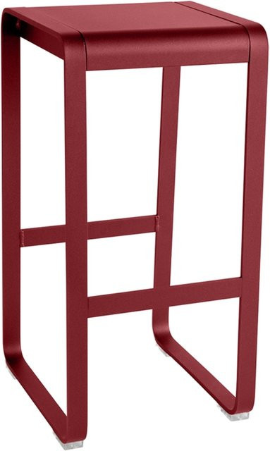 Fermob Bellevie Barhocker aus Aluminium in Rot, wetterfest für Garten und Terrasse - Bild 1