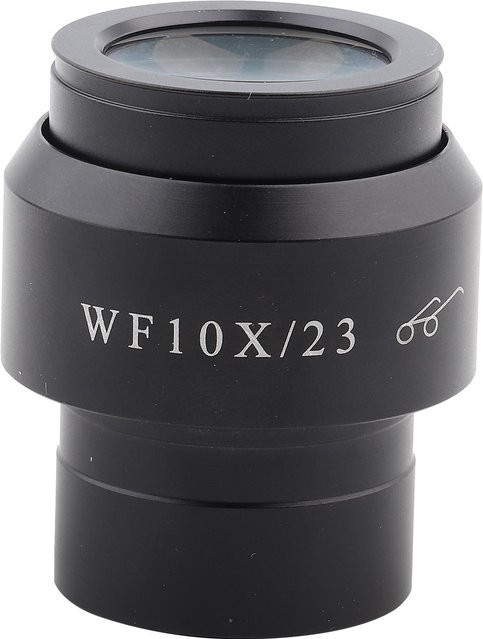 GWF004 WF10X 23 Mikroskop Weitwinkelokular mit 30mm Weitfeld und einstellbarer Augenpunktlinse in Schwarz - Bild 1