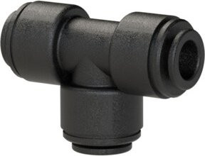 Riegler T-Verbinder aus POM in Schwarz für Schlauch-Außendurchmesser 28 mm - Bild 1