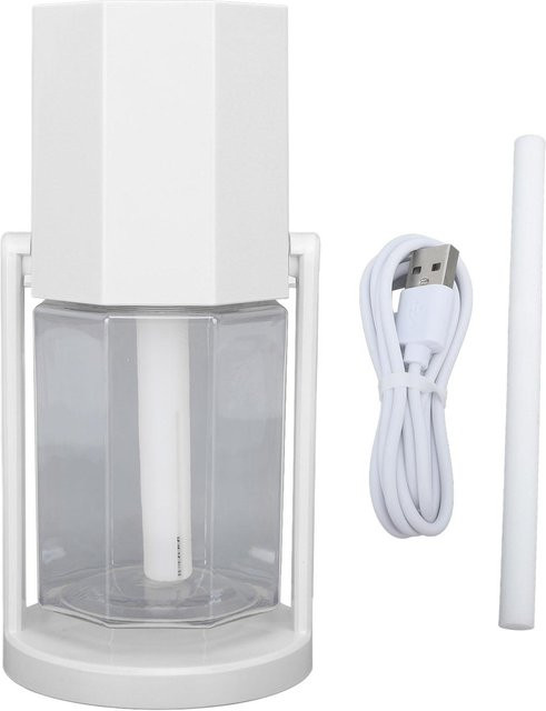 OutsideWorld USB Desktop Luftbefeuchter mit Ultraschall-Technik und buntem Umgebungslicht in Weiß - Bild 1