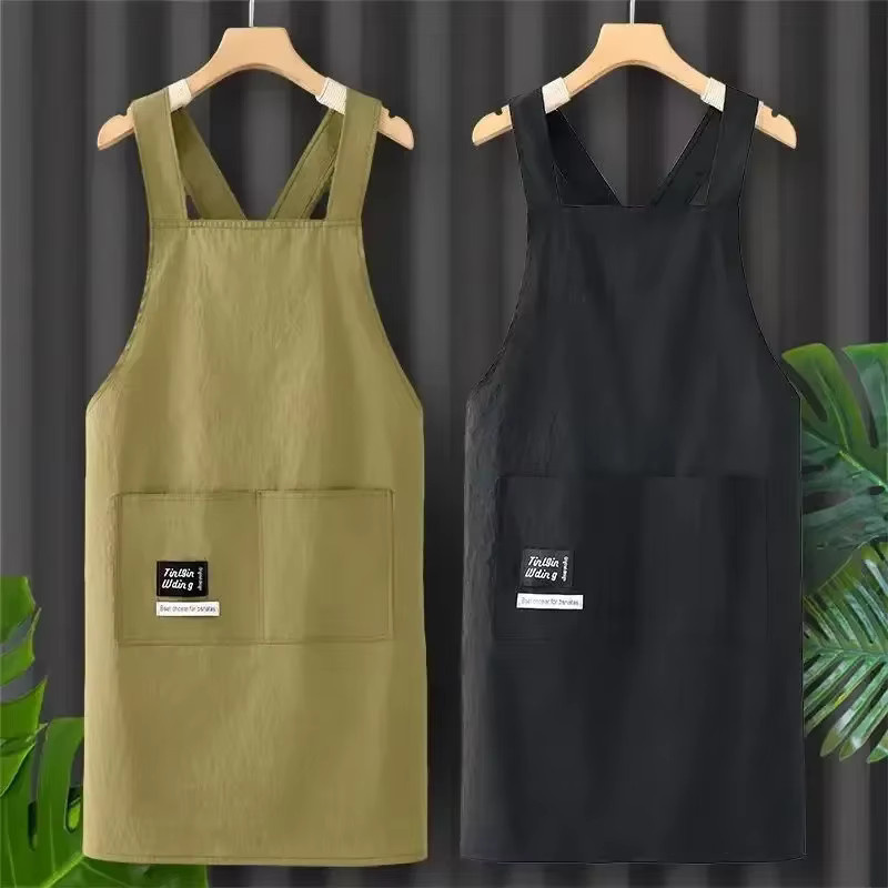 VTMANMNS Multifunktionale Wasserdichte Küchenschürze für Unisex in Grün mit verstellbarem Riemen und Ölbeständigkeit - Bild 2