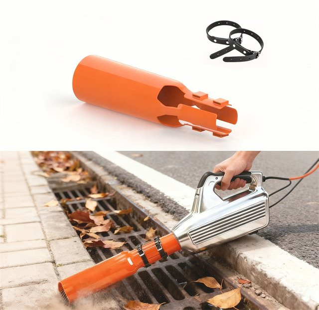 Air Booster High-Flow Cordless Laubbläser Aufsatz mit Turbo Düsenverlängerung in Schwarz und Orange aus Kunststoff - Bild 1