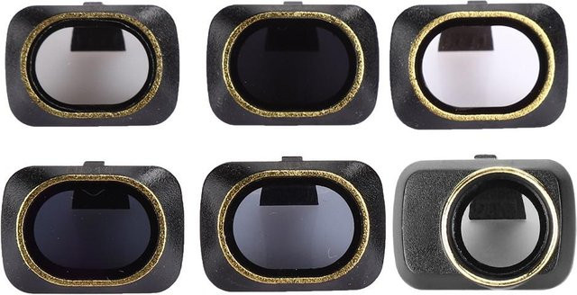 Igeteck Objektivfilter-Kit für Mavic Mini, Set aus UVCPL ND4 ND8 ND16 ND32 Filtern, Schwarz - Bild 1