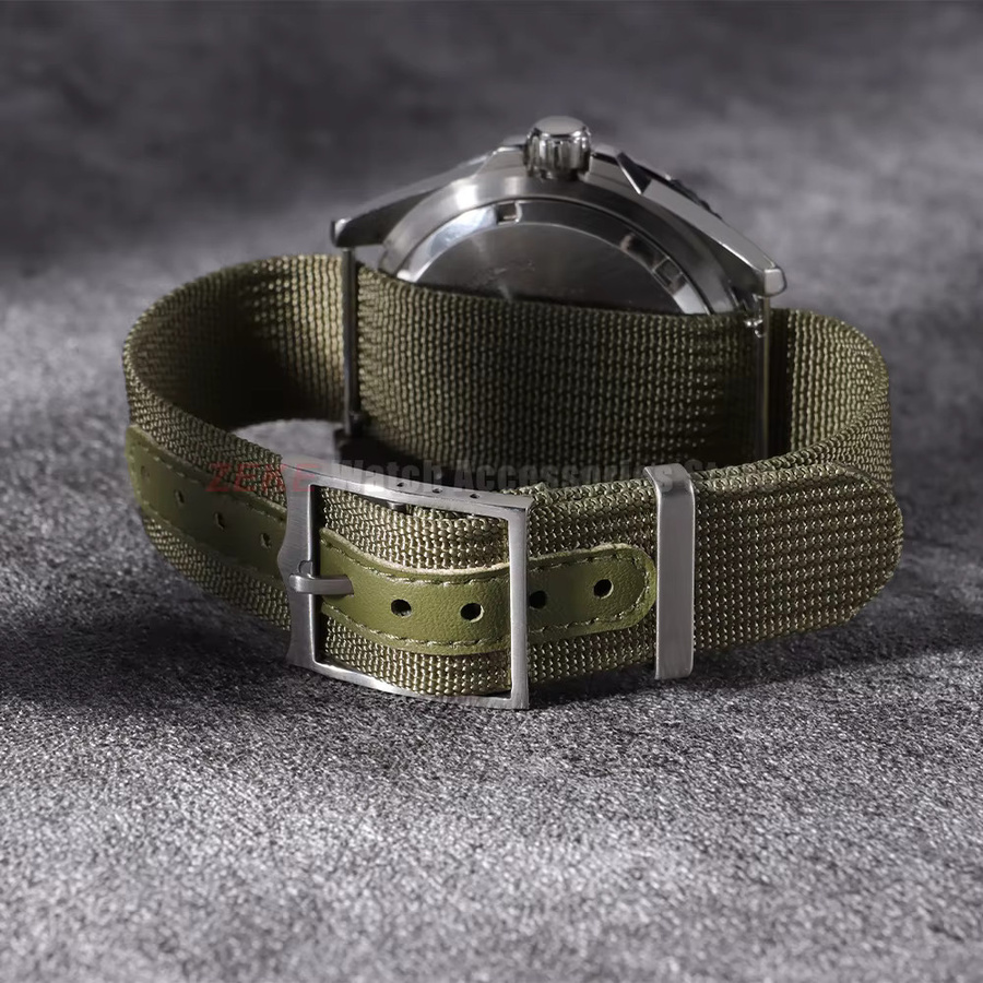 crazyband Uhrenarmband Nylon, Textil/NATO, Schwarz, Herren - Bild 2