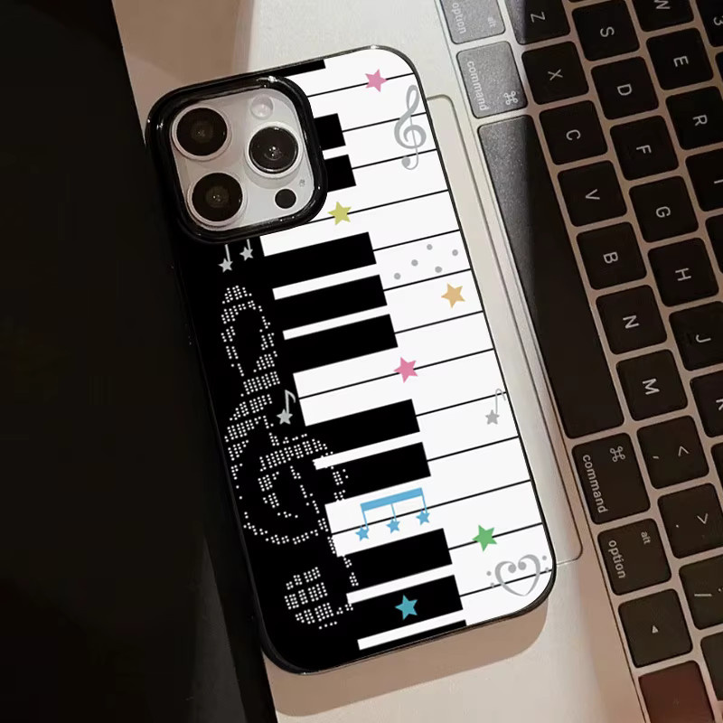 Kreative iPhone Handyhülle mit koreanischem Klavier-Noten-Design in Multicolour für iPhone 17 bis iPhone 7 Modelle - Bild 4