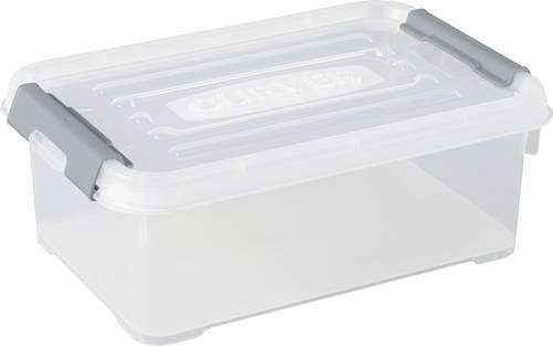 Curver Aufbewahrungsbox Handy stapelbar Transparent Silber B: 19,4 cm, T: 29,4 cm, H: 11,0 cm - Bild 1