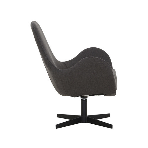 SalesFever Lounge Sessel modern in Dunkelgrau und Schwarz mit Metallgestell, Höhe: 85 cm - Bild 3