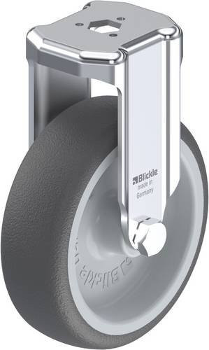 Blickle BKRA-PATH 101G Bockrolle aus Stahl und Kunststoff, Grau, Rad-Durchmesser: 100 mm, Tragfähigkeit (max.): 120 kg - Bild 1