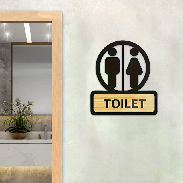 JETTING Toiletten-Erinnerungsschild in Schwarz für Unternehmen, Büro und öffentliche Bereiche - Bild 1
