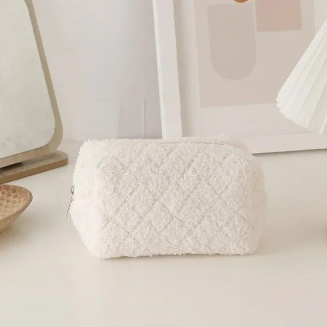 XYNN Kosmetiktasche, Plüsch, weiß, Damen - Bild 1