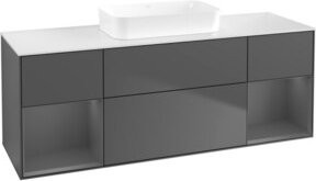 V&B Waschtischunterschrank Finion in Anthrazit lackiert, B/T/H: 160 x 50,1 x 50,1 cm - Bild 1