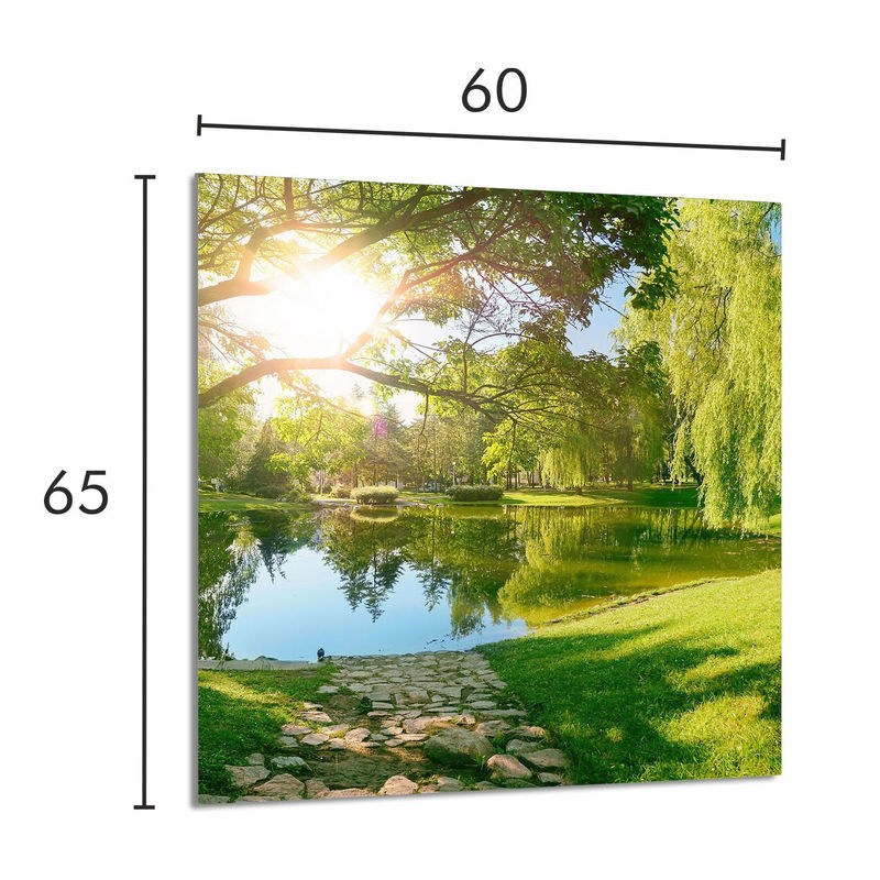 Glazen Paneel für Küche mit Marmor-Design von Super Merchant, B/H: 60 x 65 cm, mehrfarbig - Bild 3