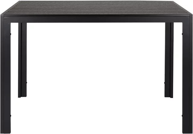 Homfa Esstisch für den Außenbereich aus Aluminium in Schwarz, rechteckig, B/T/H: 110 x 70 x 73 cm - Bild 1