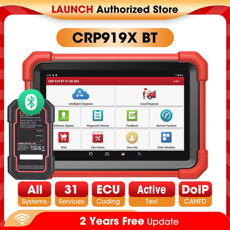 LAUNCH X431 CRP919X-BT OBD2 Scanner Kfz-Diagnosegerät mit CANFD, DOIP und ECU-Codierung - Bild 2