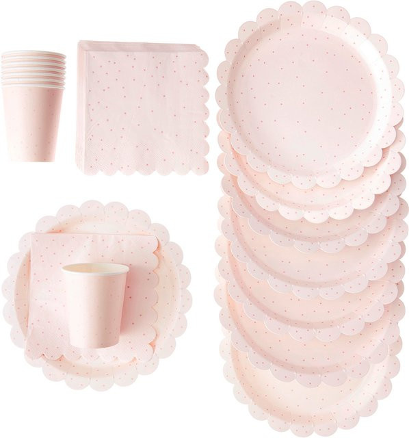Rico Design Party-Set Punkte in Puder/Pink - Bild 1