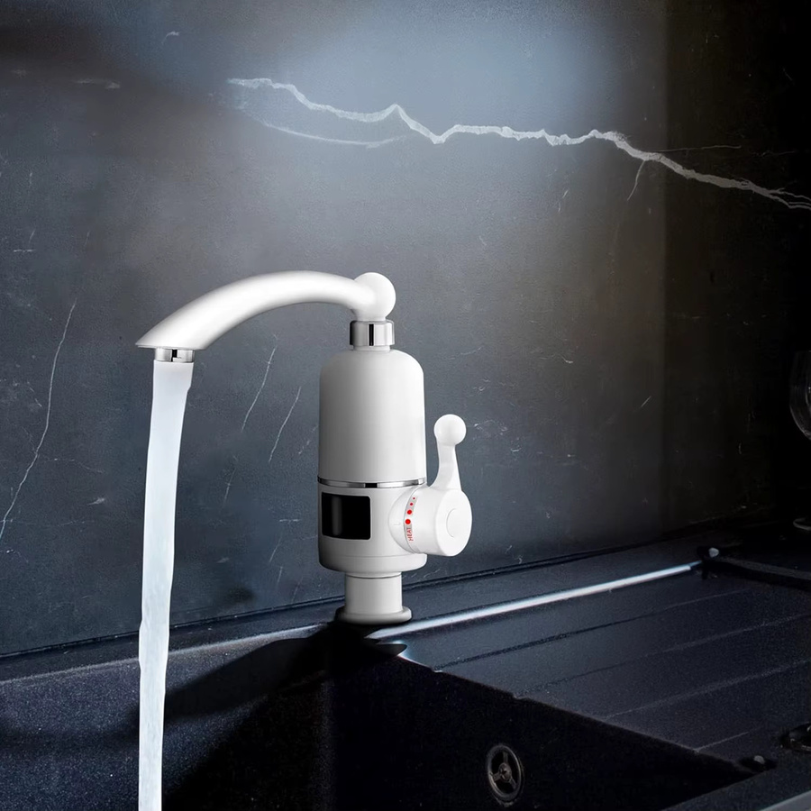 Vitolog Elektrischer Durchfluss-Warmwasserbereiter für Küche und Badezimmer mit 3000 W - Bild 3