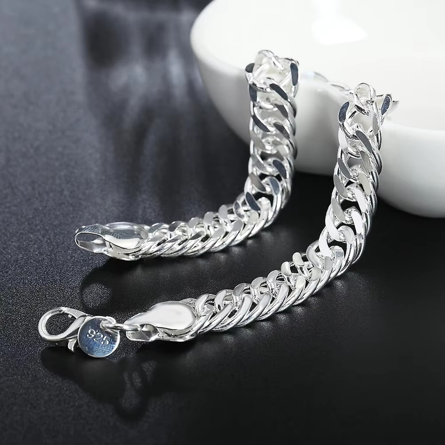 Armband 925 Silber, 10mm, Unisex, klassisch - Bild 3