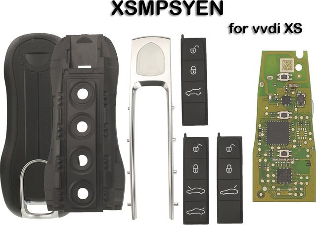 Xhorse Smart Key Universal Fernbedienung mit 49 Chips für Porsche Cayenne Panamera Taycan Macan 718 991 in Schwarz HU162T - Bild 1