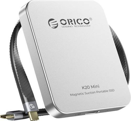 ORICO K20 Mini M.2 SSD-Gehäuse USB-C, USB 3.2 Gen 2x2 20 GBit/s, PCIe 2230, Silber - Bild 1