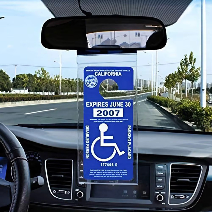 Transparente PVC-Tasche für Plakate und Slogans zur Aufhängung im Auto oder Parkplatz - Bild 5