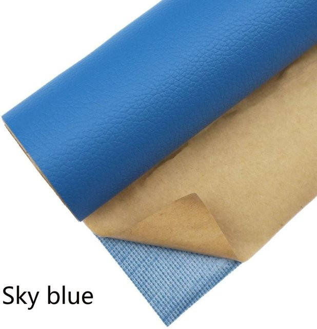 Selbstklebendes Leder-Reparaturpflaster von Home with love aus Vinyl in Himmelblau, B: 100 cm, T: 137 cm - Bild 1