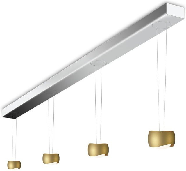 Oligo Curved Slack-Line LED-Pendelleuchte 4-flammig in Bronze und Chrom mit Tunable White (2200K - 5000K) - Bild 1