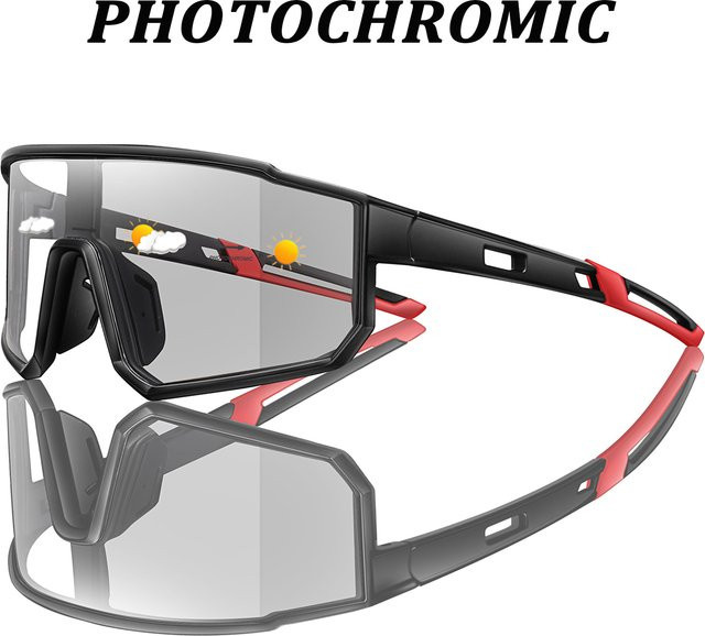 LOISRUBY Sportsonnenbrille, Unisex, Vollrand, Kunststoff, Photochrome - Bild 1