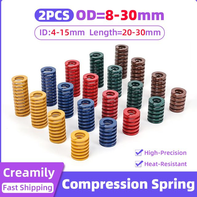 Creamily 2er-Set Formfeder Druckfedern aus legiertem Stahl in verschiedenen Farben - Bild 1