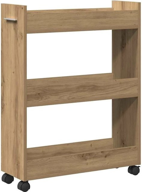 vidaXL Schrank mit Rollen in Artisan-Eiche, modern, B/T/H: 60 x 22 x 79 cm - Bild 1