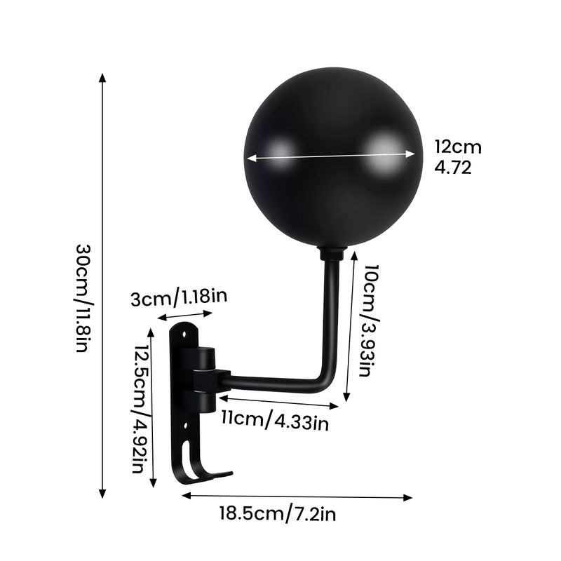 Willstar Wandhalterung für Helme und Accessoires aus Metall, Rotationsaufhänger in Schwarz - Bild 6