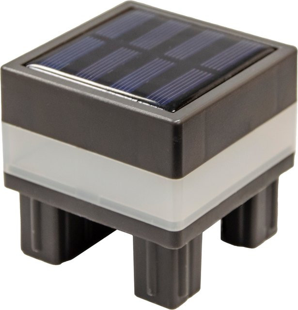 LED-Solarleuchte Elephant für Aluminiumpfosten, quadratisch, weiß, IP44 für Garten und Außenbereich - Bild 1