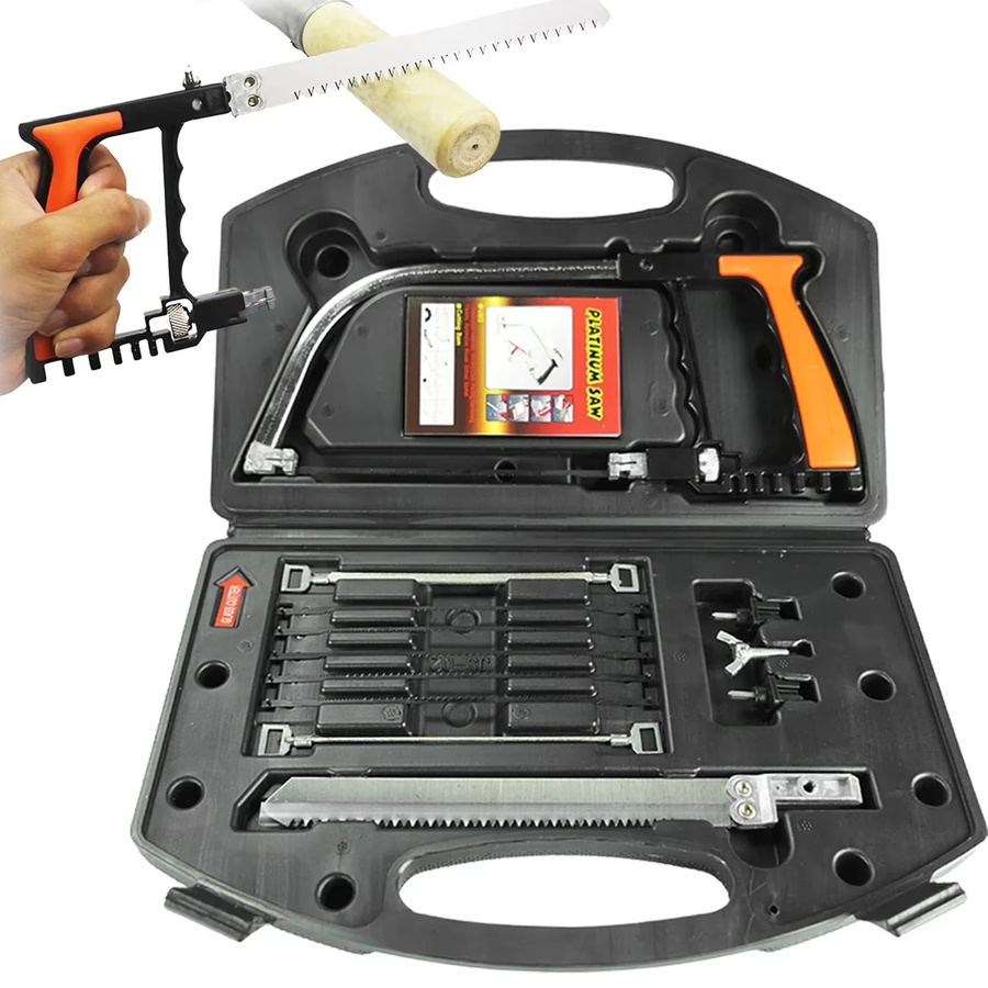 STONEGO 7-in-1 Multifunktionale Mini-Handsäge für Holzbearbeitung und DIY in Rot - Bild 3