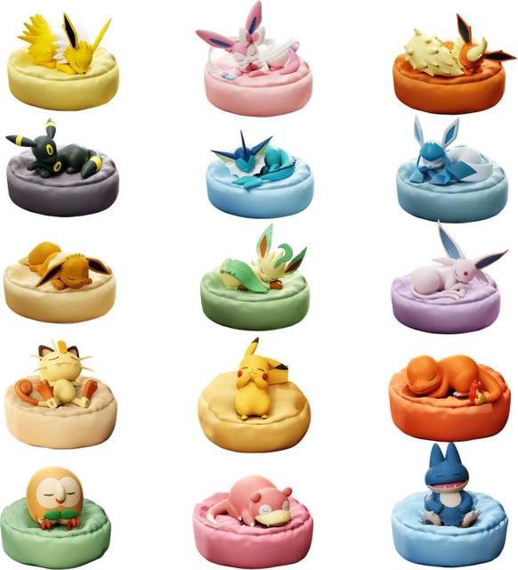 Pokémon Schlafposition Modellfigur, Sylveon Umbreon Charmander, Actionfigur - Bild 1