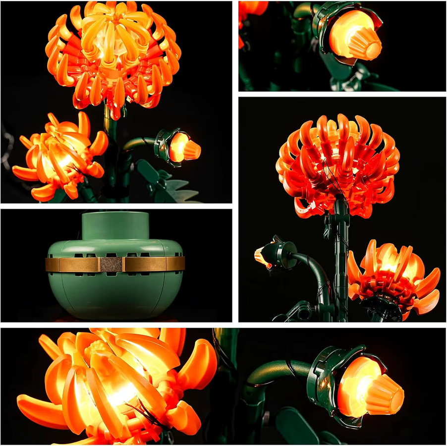 HPROSPER 5V LED-Beleuchtungsset mit Batteriekasten für LEGO Icons Chrysanthemums Botanical 10368 in Multicolour - Bild 3