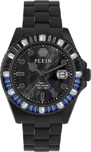 Philipp Plein Armbanduhr, Quarz, Edelstahl, 44 mm, Unisex, Schwarz - Bild 1