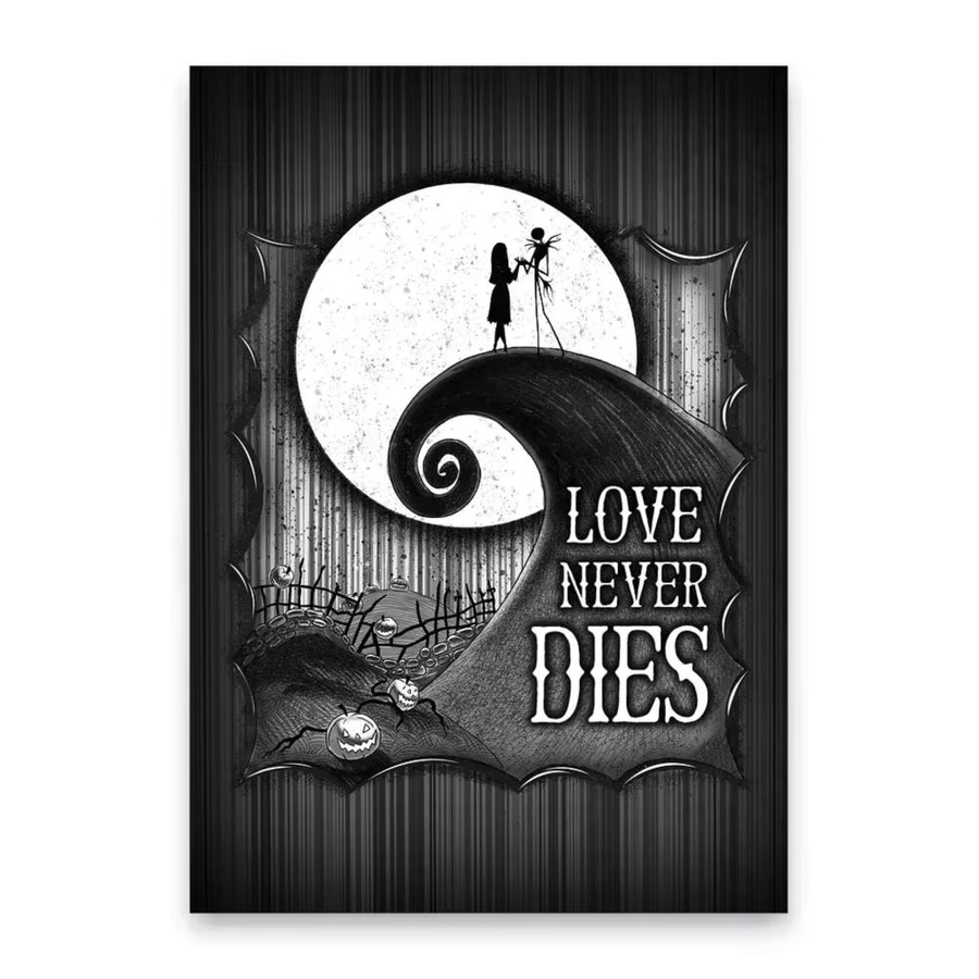 MINISO Nightmare Before Christmas Wandaufkleber, selbstklebendes Wandbild in Schwarz und Mehrfarbig, rechteckiges Poster aus Papier - Bild 5