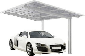 Ximax Einzelcarport Linea Typ 80 in Weiss, B/T: 272,6 x 495,4 cm - Bild 2