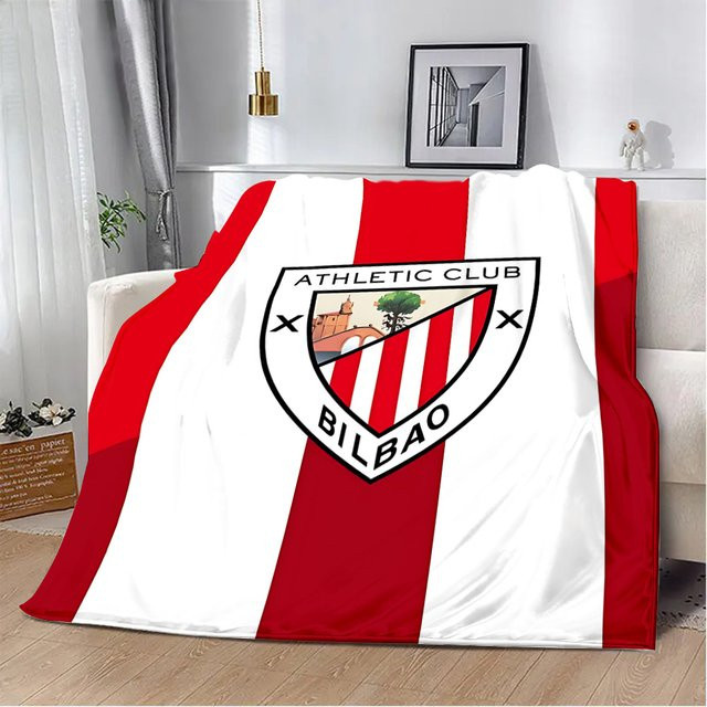 VIKAMA Athletic Bilbao Logo Flanell-Decke in Rot für Schlafzimmer und Wohnzimmer - Bild 1