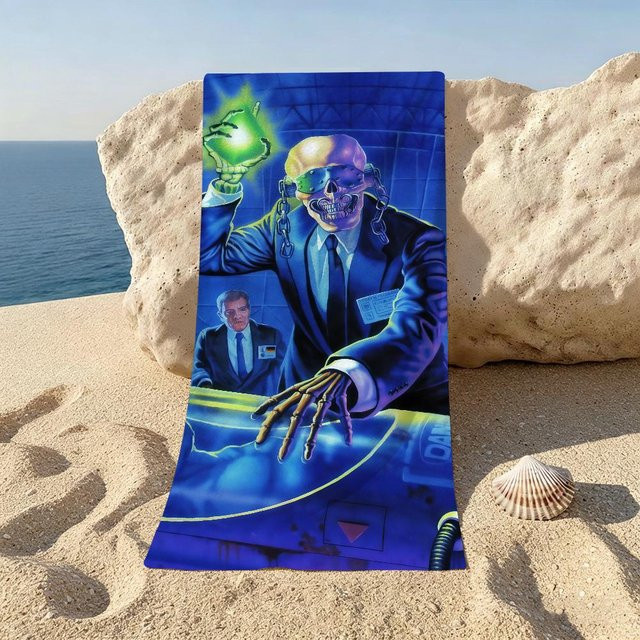 JINGYUE Pet Megadeth Band Strandtuch Blau B/H: 70 x 40 cm - Bild 1