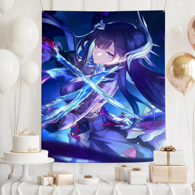 Hysilens Dekoflagge mit abstraktem Design in Multicolour, Rechteckig, B/H: 60 x 40 cm - Bild 1
