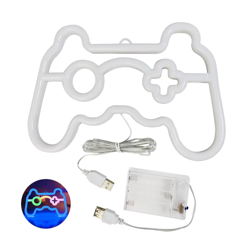 SHENZHITECH LED-Gamecontroller-Neon-Schild aus bruchsicherem PVC-Material in Multicolour für dein Gaming-Zimmer und Streaming-Hintergrund - Bild 3