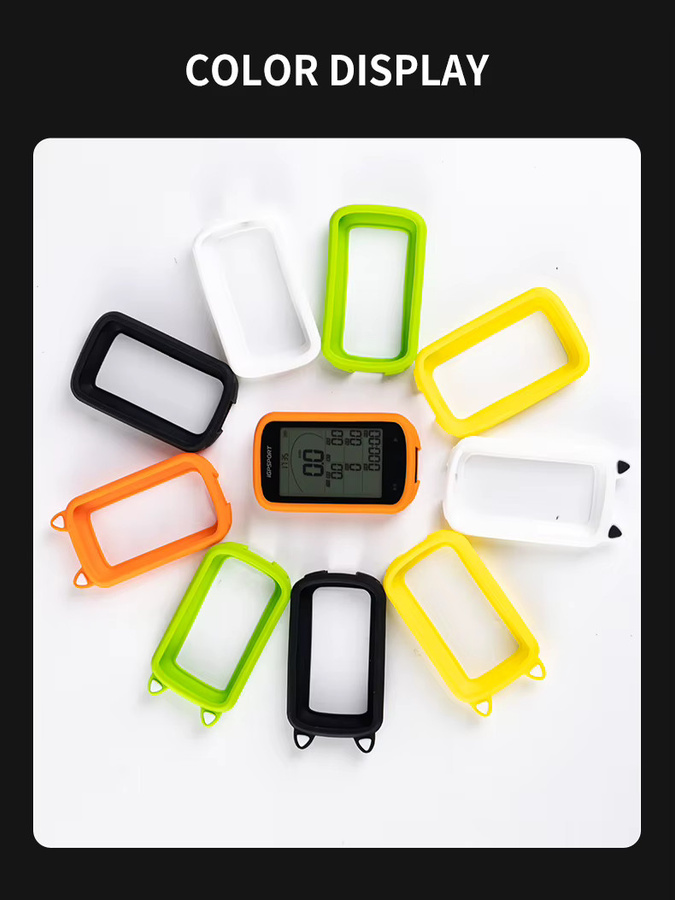 Silikon-Schutzhülle in Orange für IGPSPORT BSC100Max GPS-Fahrradcomputer inklusive Bildschirmfolie - Bild 5