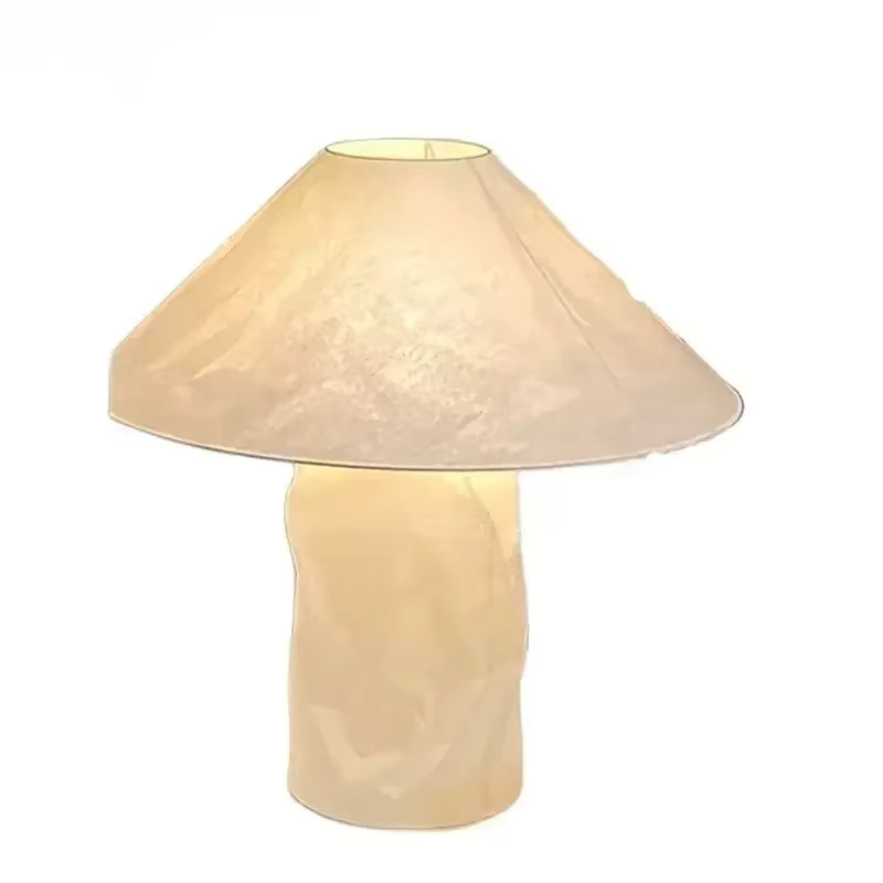 Stilvolle LED-Stehleuchte in Pilzform aus weißem Papier für dein Schlafzimmer und die Heimdekoration - Bild 4
