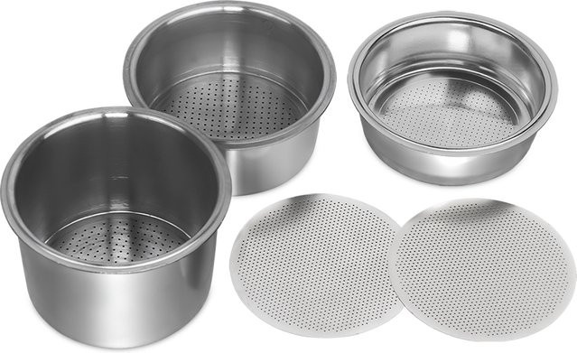 Dalinwell Espresso-Siebträgerkörbe und Puck-Siebe 51mm aus Edelstahl in Silber - Bild 1