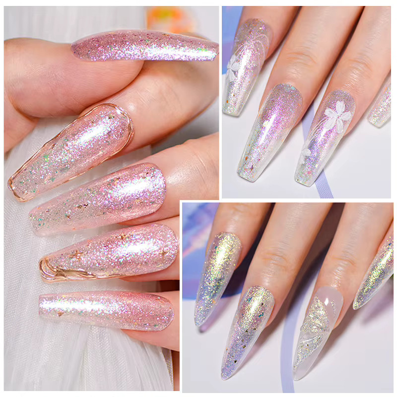 MEET ACROSS Aurora Glitter Gel Nagellack, schimmernd - Bild 3