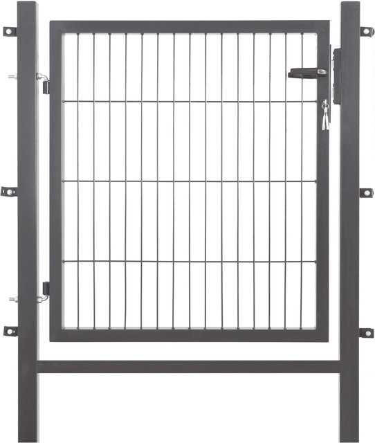 Floraworld Einzeltor Easy Schwingtor aus Stahl in Anthrazit B/H: 100 x 100 cm - Bild 1