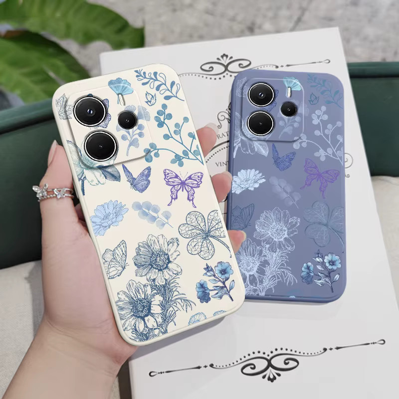 Schmetterlingstanz Silikon-Handyhülle für Xiaomi Redmi Note Serie in Grün und Multicolour (kompatibel mit 4G und 5G Modellen) - Bild 2