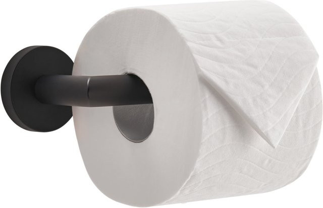 Corby Harrogate Toilettenrollenhalter aus poliertem Stahl in Schwarz, B/T/H: 16,5 x 6,5 x 5,5 cm - Bild 1