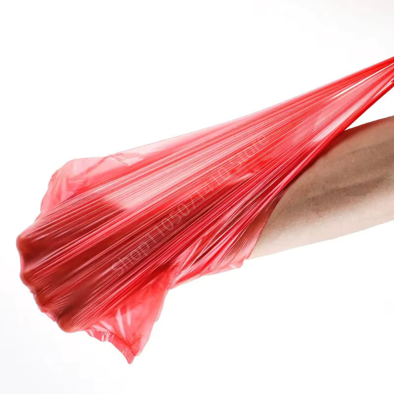 100 Stück rote Einweg Plastiktüten aus Kunststoff für Lebensmittel und den Einzelhandel - Bild 2